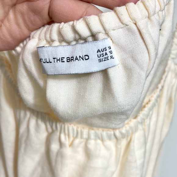 Anthropologie Faithful The Brand Zuma Linen Cut-Out Mini Dress in Shell Size 10 - Picture 10 of 16